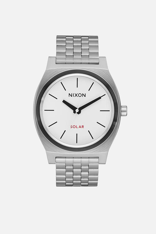 Time Teller Solar  - Silver / White Lume