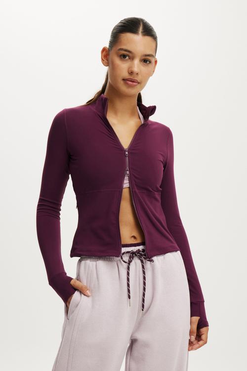 Active Core Zip Through Long Sleeve - Pickled Beet
