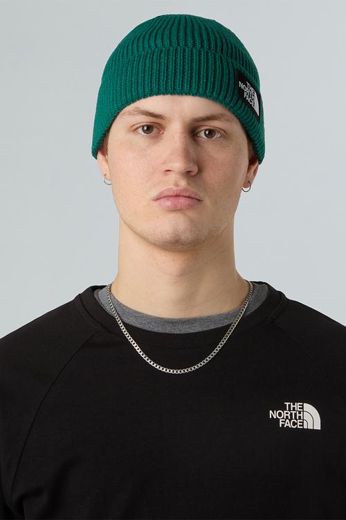 TNF Logo Box Cuffed Beanie - Evergreen