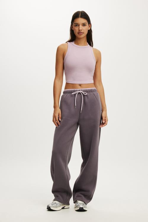 Active Rib Curved Hem Tank - Dawn Pink