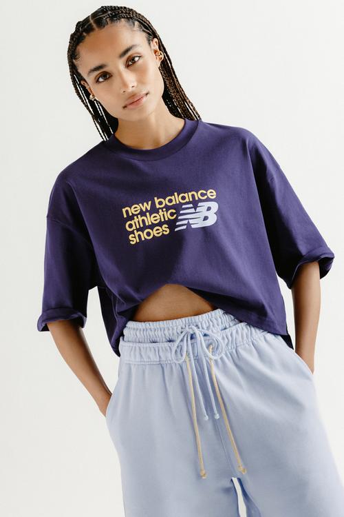 NB Athletics Premium Chest Logo Tee - Boysenberry