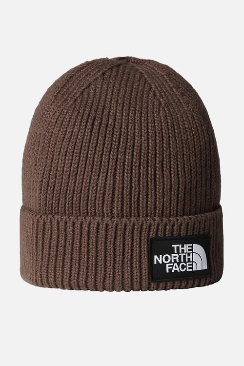 TNF Logo Box Cuffed Beanie - Smokey Brown