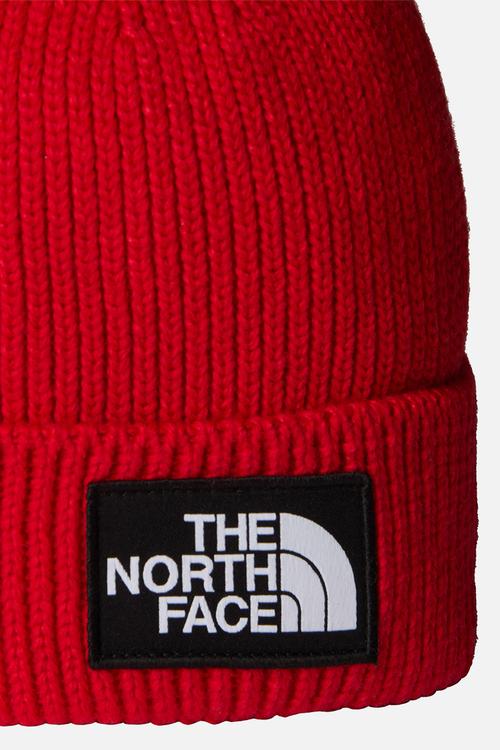 TNF Logo Box Cuffed Beanie - TNF Red