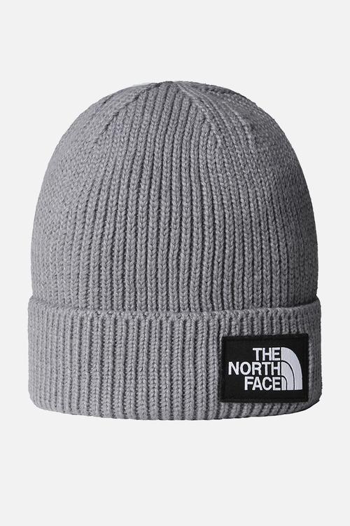 TNF Logo Box Cuffed Beanie - TNF Medium Grey Heather
