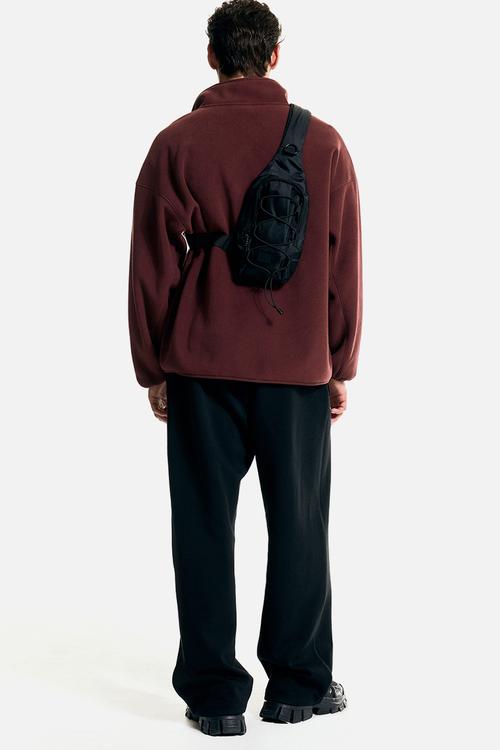 Fleece sports top - light burgundy
