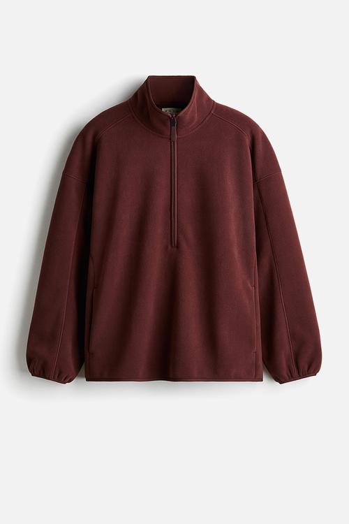 Fleece sports top - light burgundy