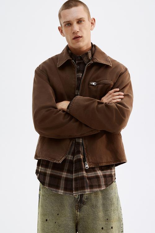 Canvas workwear jacket - brown
