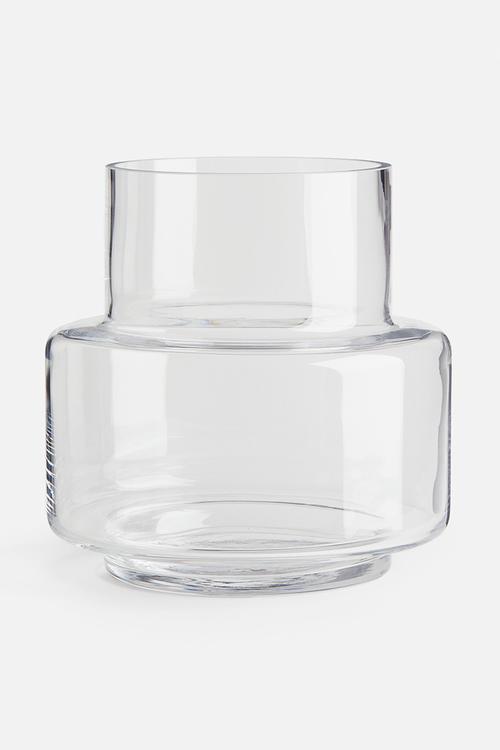 Tiered glass vase - transparent