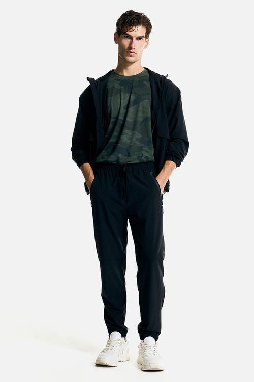 Mesh sports t-shirt with drymove™ - dark green/patterned