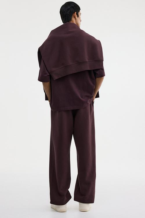 Loose fit sweatpants - dark plum purple