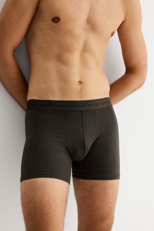 3 pack coolmax® mid trunks - light blue & dark grey