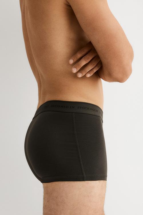3 pack coolmax® short trunks - light blue & dark grey