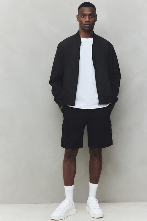 Lightweight bomber jacket - black