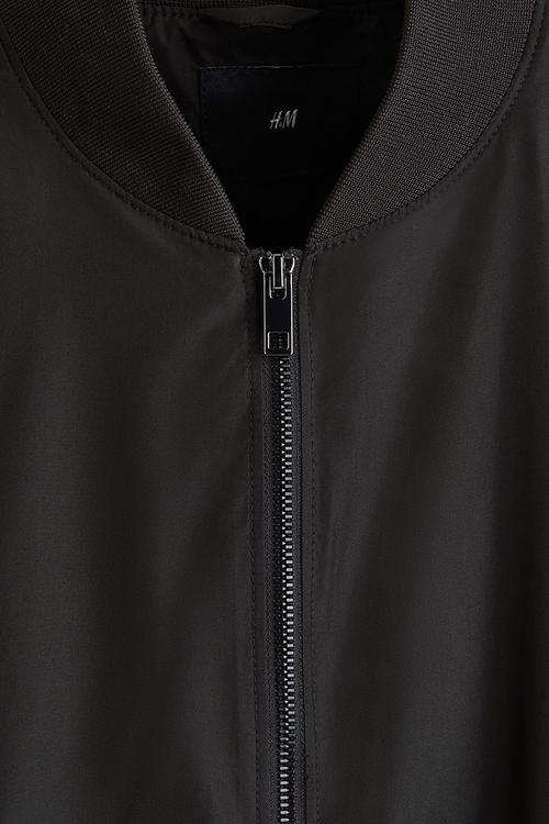 Lightweight bomber jacket - black