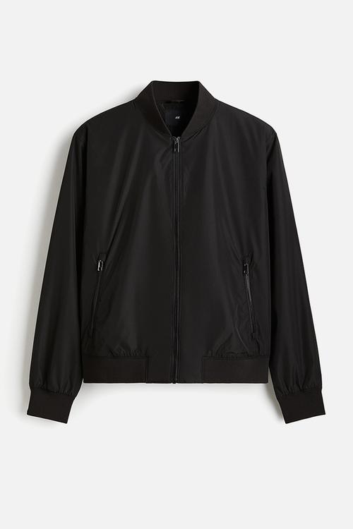 Lightweight bomber jacket - black