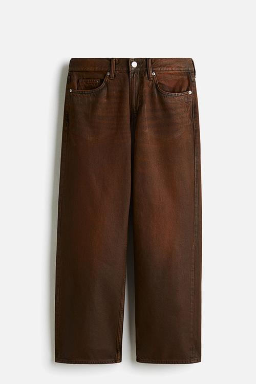 Straight relaxed jeans - rust brown
