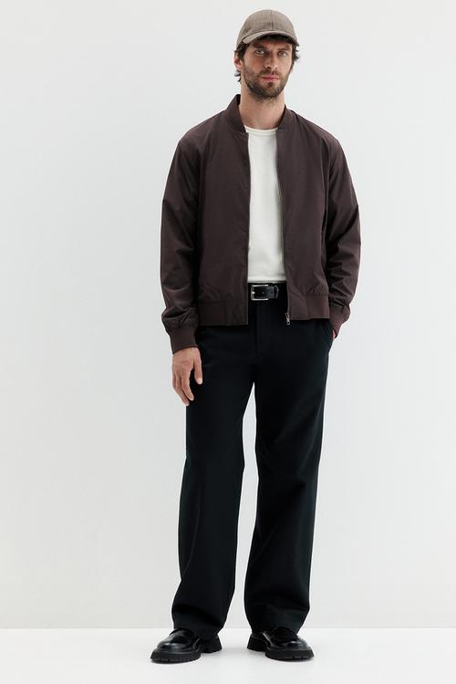 Lightweight bomber jacket - brown