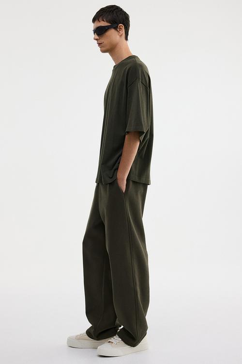 Oversized fit T-shirt - dark khaki green
