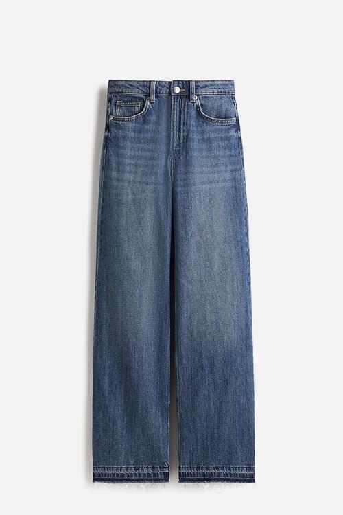 Wide high waist jeans - denim blue