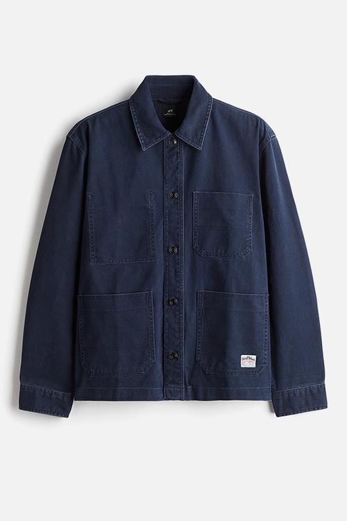 Loose fit utility overshirt - dark blue