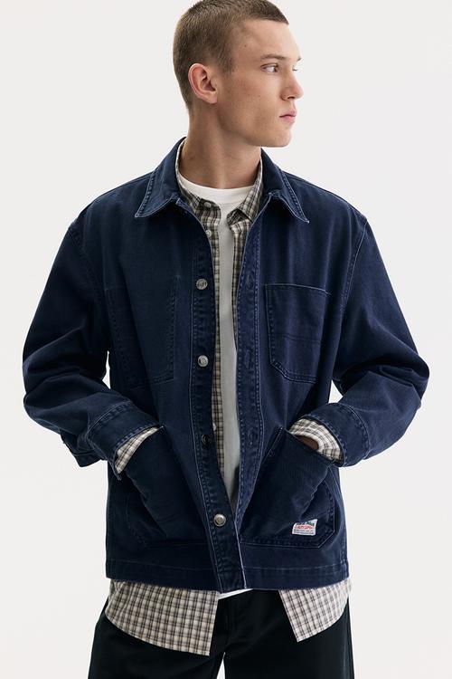 Loose fit utility overshirt - dark blue