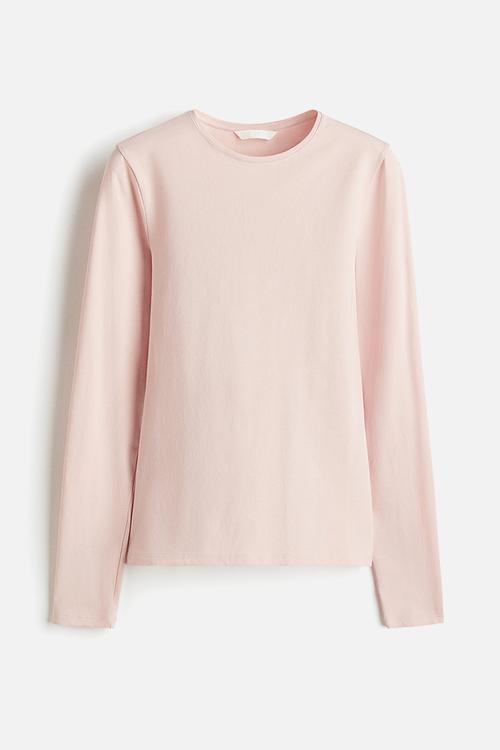 Fitted cotton top - pink