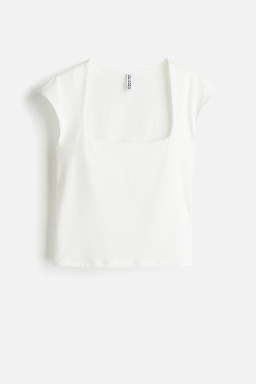 Soft jersey top - white