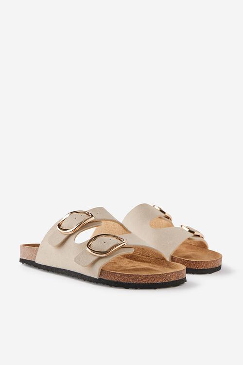 Rex double buckle slide - stone