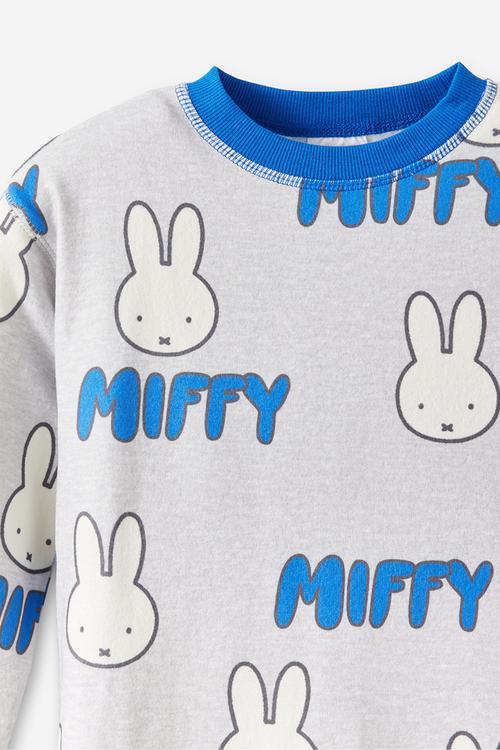 Snoozesoft Long Sleeve Pj Set License - Lcn Mif Grey Marle/Miffy Face