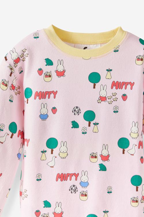 Snoozesoft Long Sleeve Pj Set License -Lcn Mif Tea Party Pink/Miffy Meadow