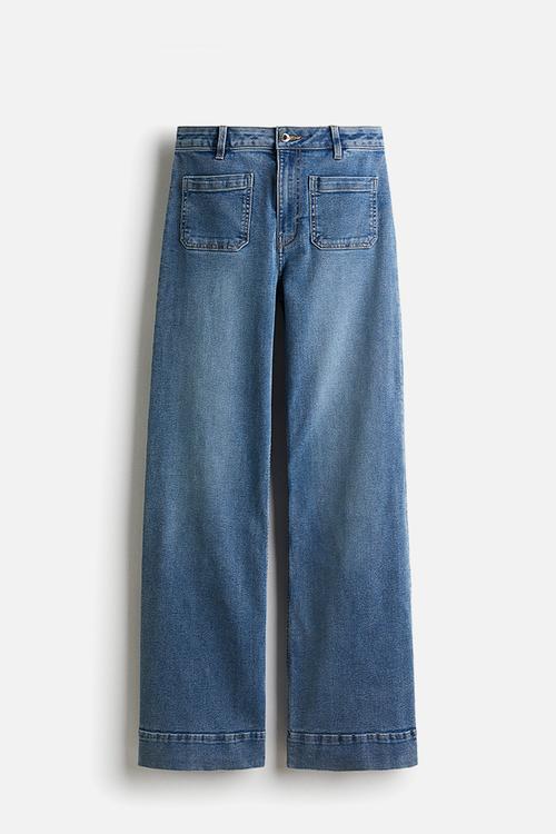 Wide high jeans - denim blue