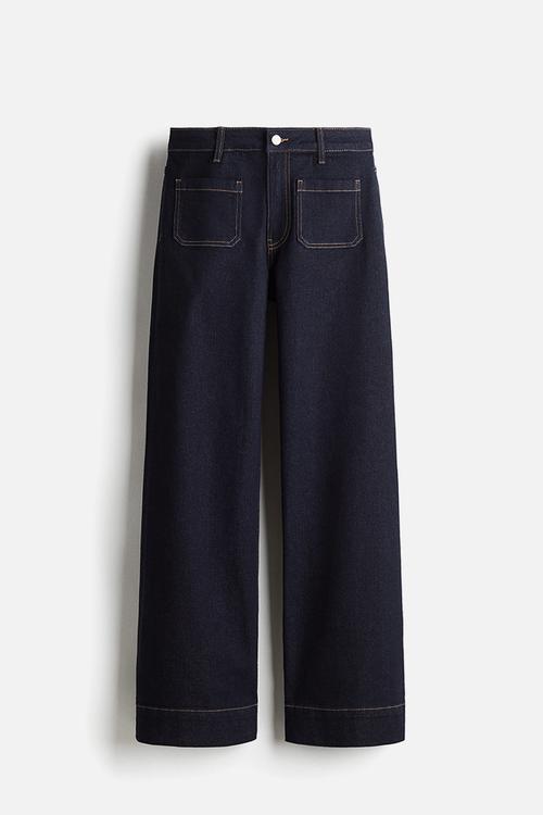 Wide high jeans - dark denim blue