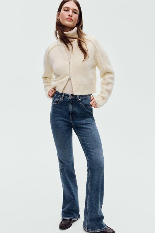 Flared high jeans - denim blue