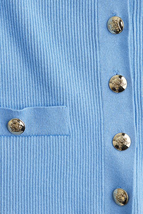 Short-sleeved cardigan - light blue