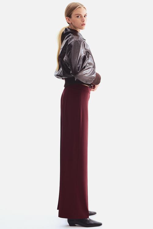 Tailored trousers - burgundy