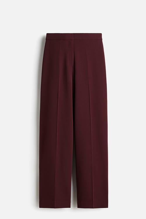 Tailored trousers - burgundy