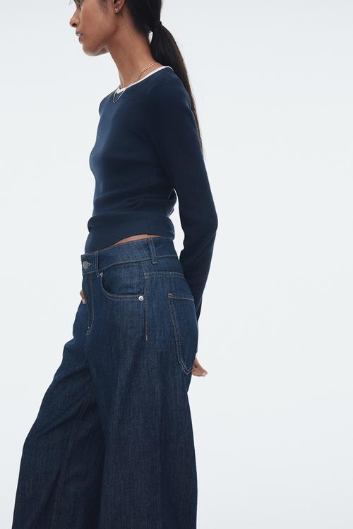 Wide regular jeans - dark denim blue