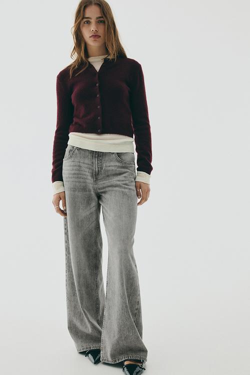 Wide regular jeans - denim grey