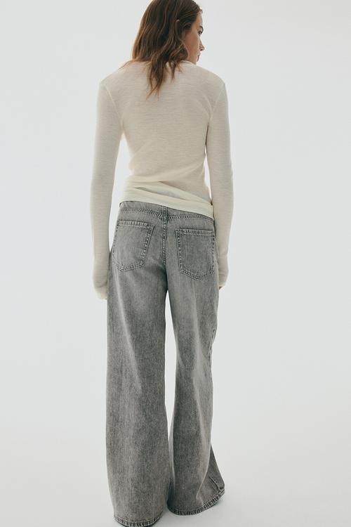 Wide regular jeans - denim grey