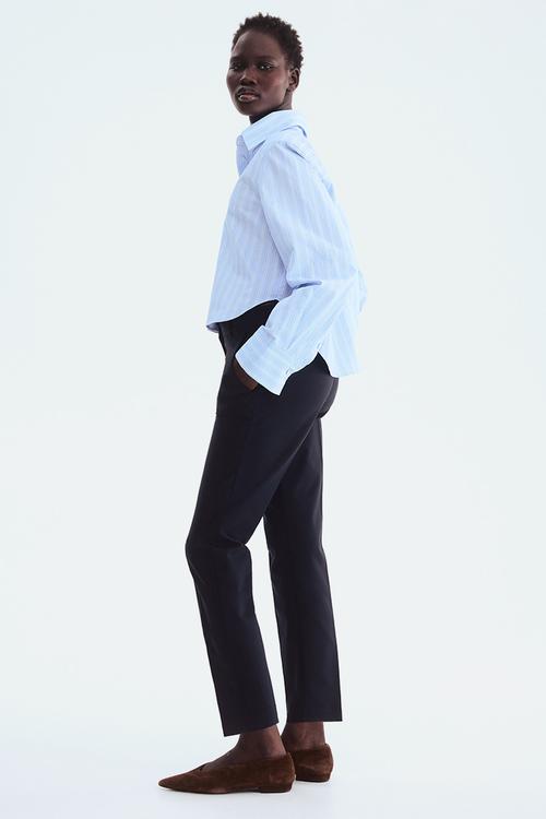 Cigarette trousers - navy blue 