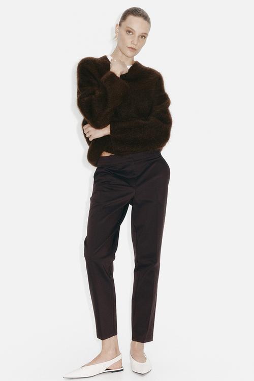Cigarette trousers - dark brown