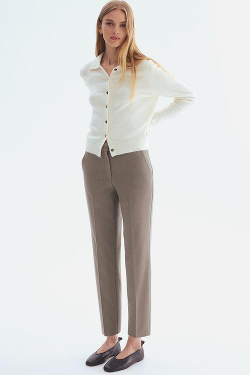 Cigarette trousers - dark mole