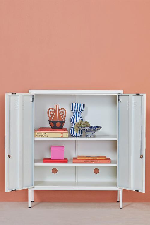 Sugar Cube Storage Cabinet - Soft White