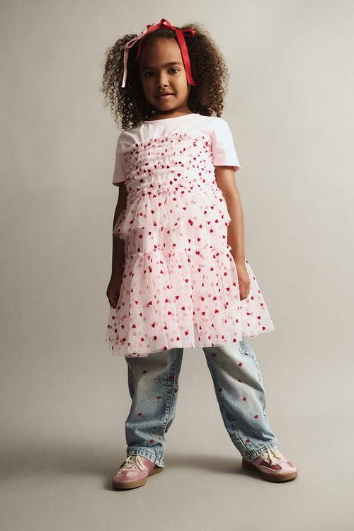 Katelyn Dress Up Dress - Tea Party Pink/Hearts