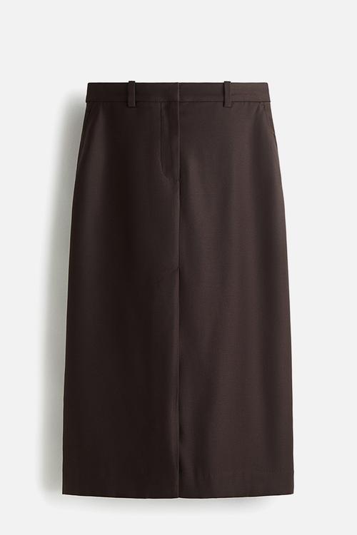 Tailored skirt - dark brown