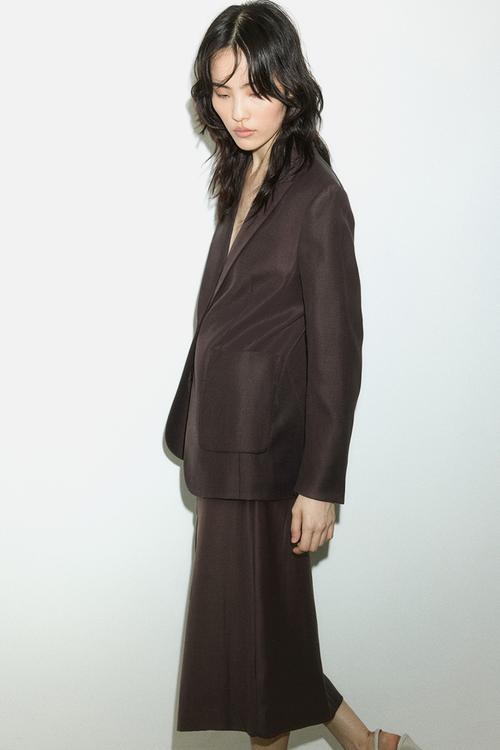 Tailored skirt - dark brown