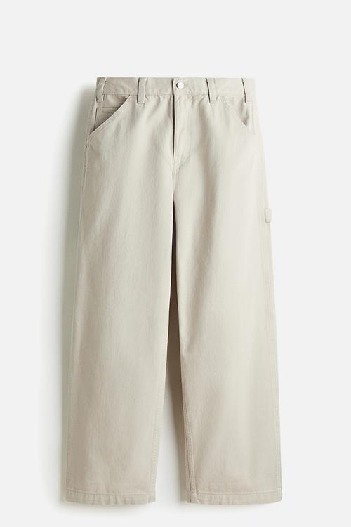 Relaxed fit worker trousers - beige