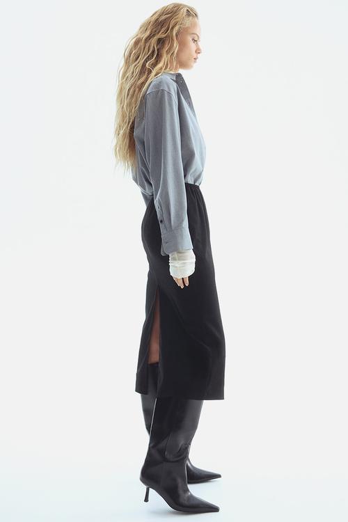 Tailored trousers - navy blue pinstriped