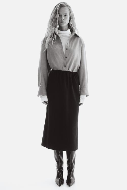 Tailored trousers - navy blue pinstriped