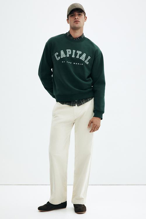 Loose fit sweatshirt -  forest green/capital 